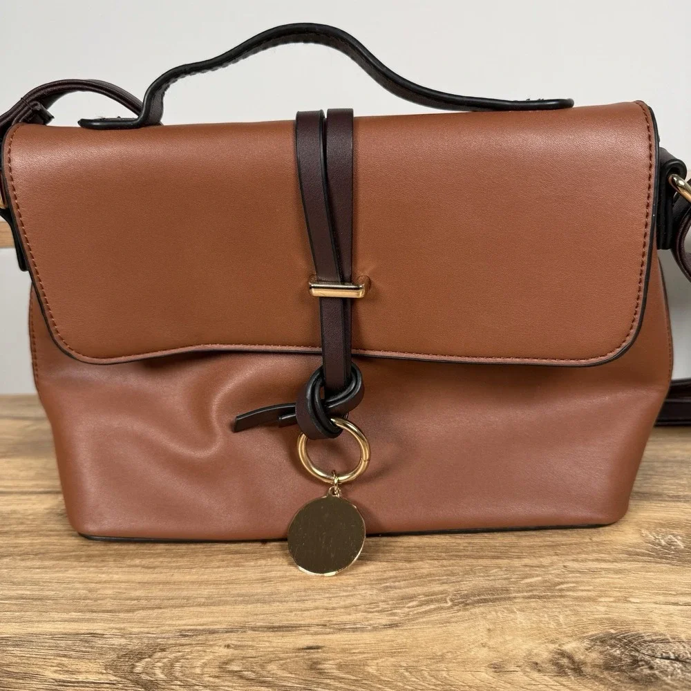 Crossbody Purse Crossbody Bag Two Tone‎ Brown 12